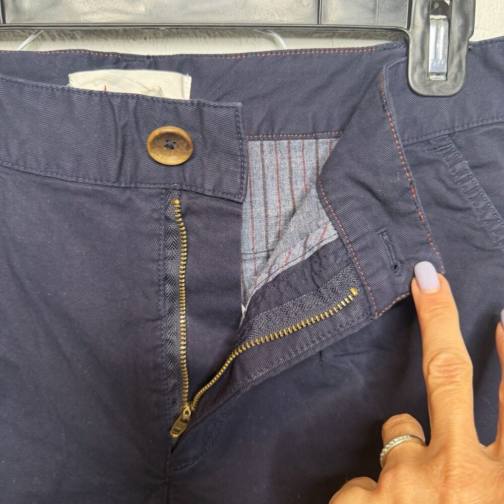 By Anthropologie Navy Chino Pant 27 NWT Americana Coastal Capsule Preppy - Picture 4 of 8